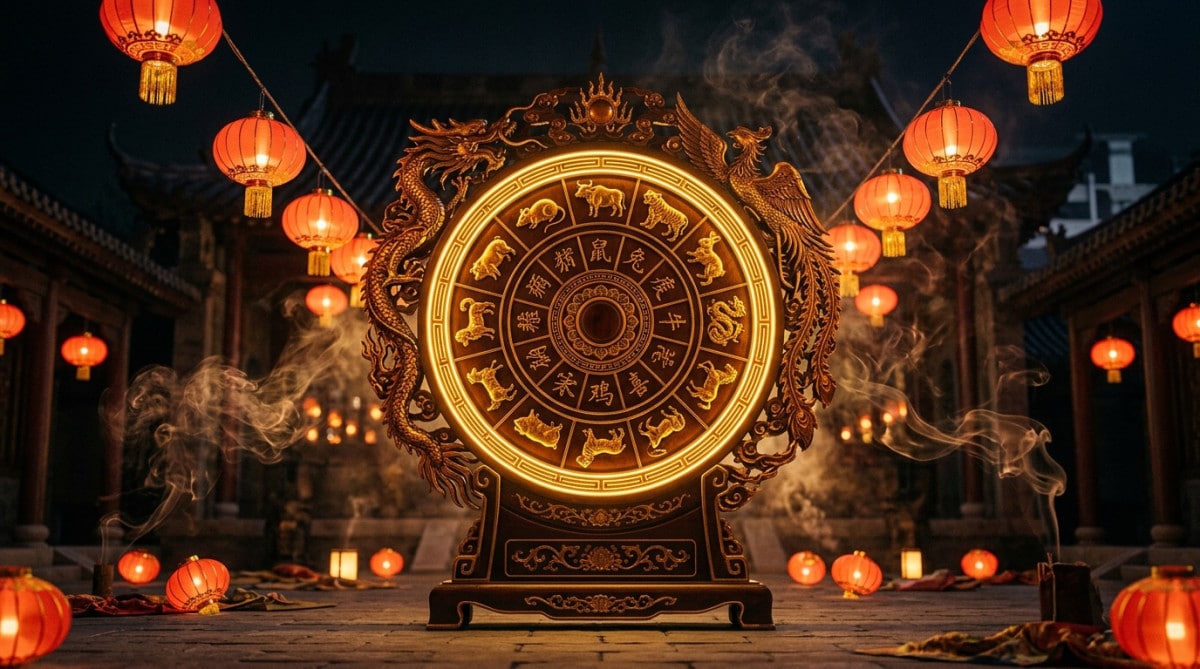 Femme sereine entourée d'une lumière dorée mystique symbolisant l'horoscope chinois du 31 août 2026