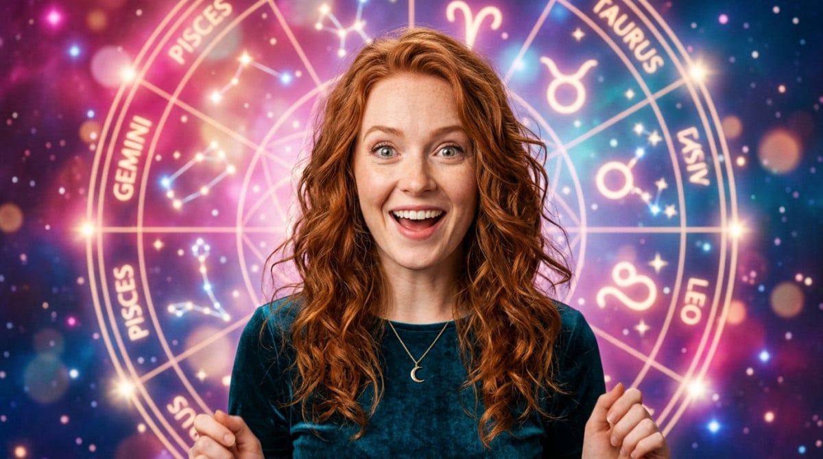 Femme sereine sous un ciel étoilé symbolisant l'horoscope du dimanche 23 août 2026