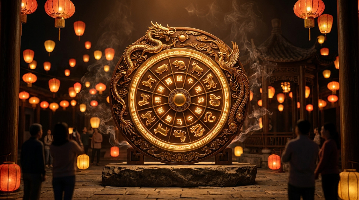 Femme souriante entourée d'une lumière dorée mystique symbolisant l'horoscope chinois du 17 août 2026