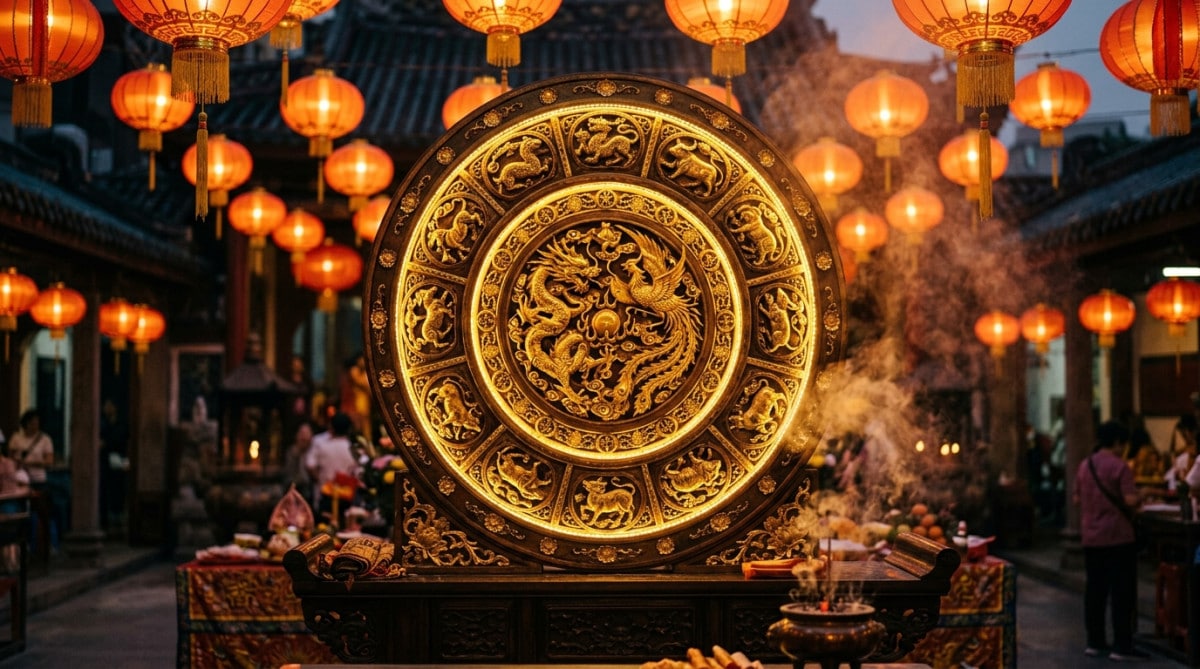 Femme souriante sous un arbre en fleurs symbolisant l'énergie Bois-Yang de l'horoscope chinois du 18 août 2026