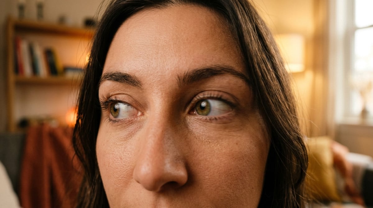 Gros plan sur des yeux en mouvement rapide