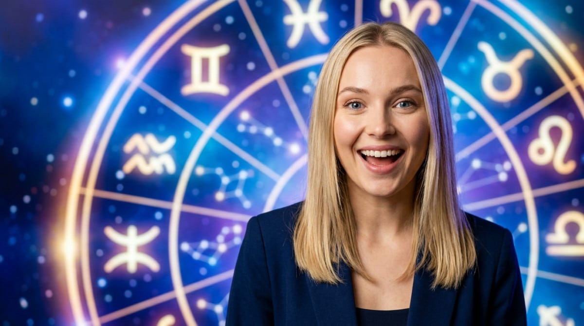Homme émerveillé regardant un ciel étoilé aux teintes chaudes symbolisant les prédictions astrologiques du jour