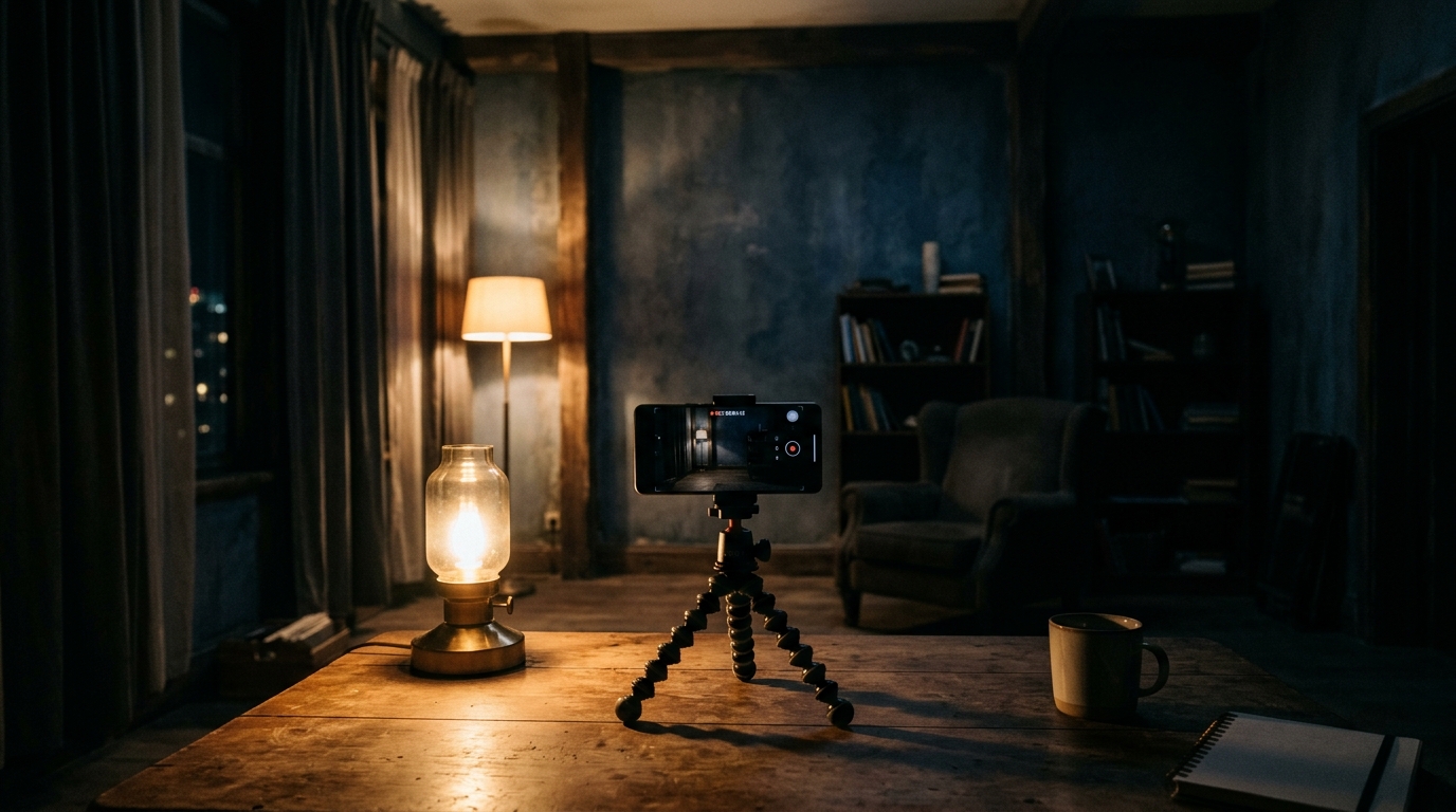 Ambiance d'une vidéo poignante filmée en intérieur