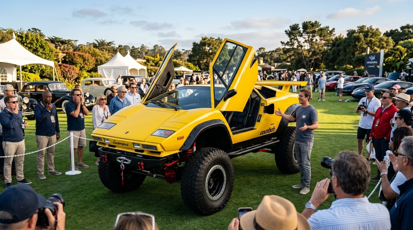 Il fusionne une Lamborghini Countach et un Jeep Wrangler : la « Jeeporghini » laisse tout le monde sans voix