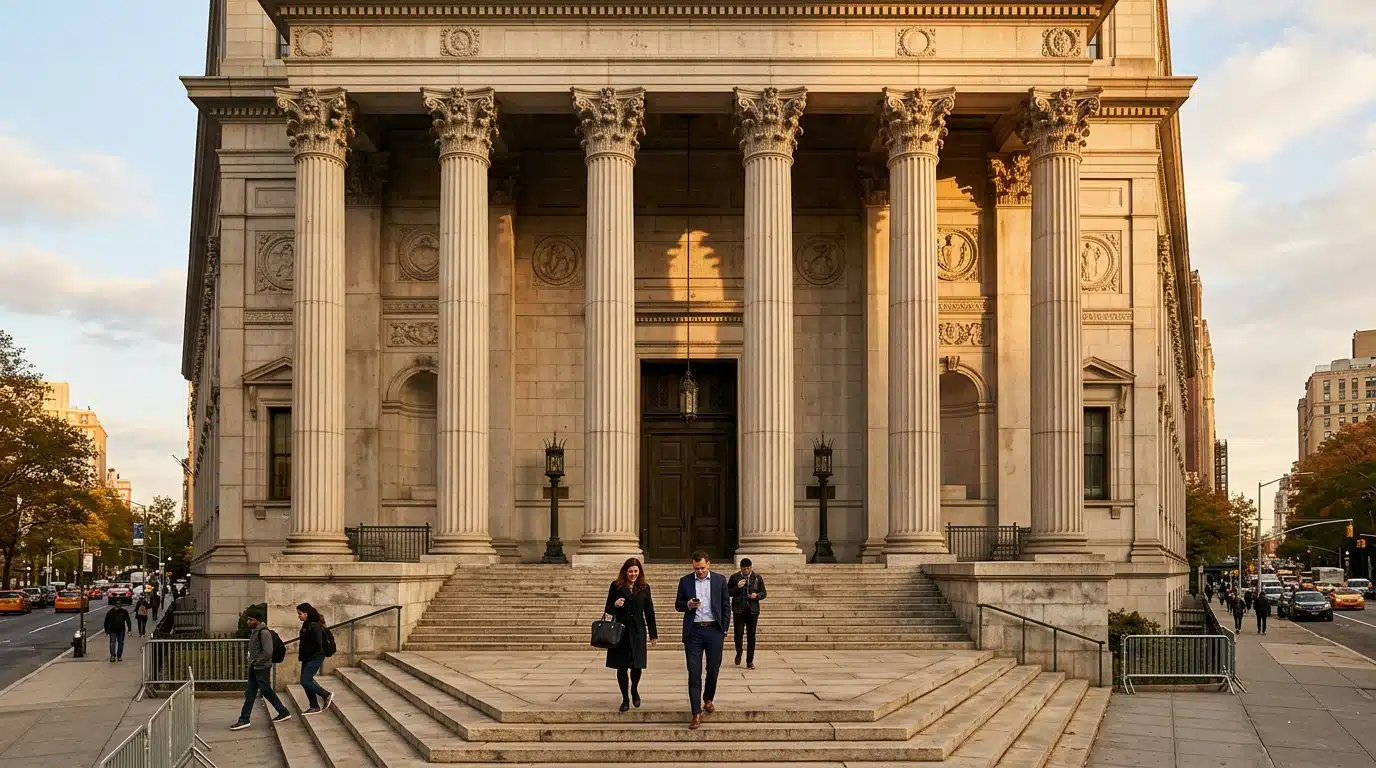 Façade du tribunal new-yorkais où le verdict a été rendu