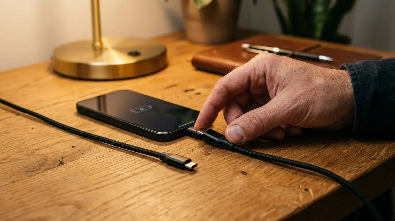 Comparaison de deux câbles USB-C identiques en apparence