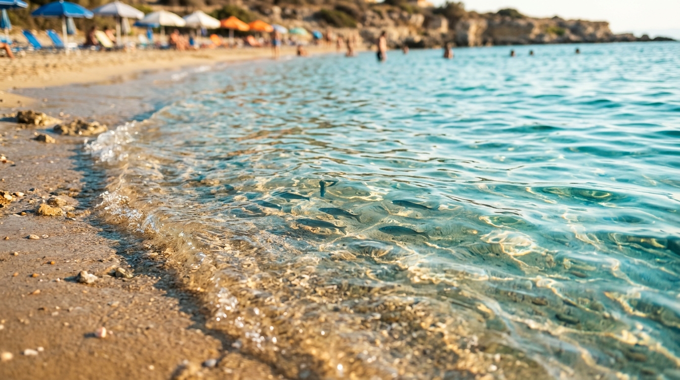 Poisson baliste gris visible sous l'eau turquoise