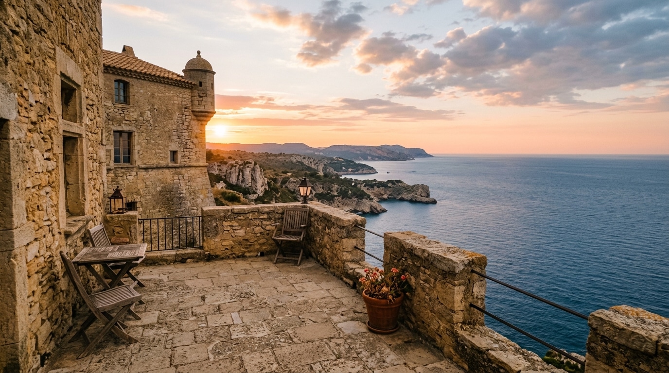 Le fort de Brégançon en bord de mer, lieu de vacances présidentielles