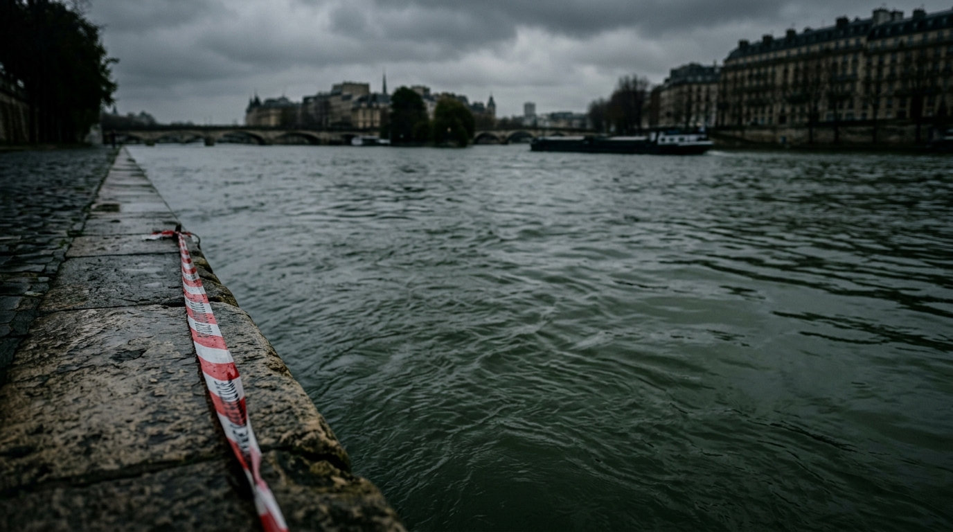 Quai de Seine au port de la Bourdonnais à Paris