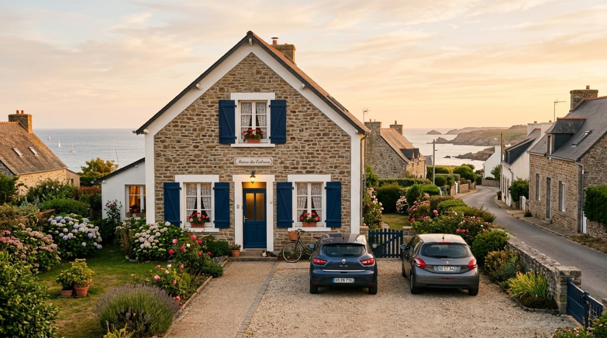Maison familiale louée par le couple près de Royan