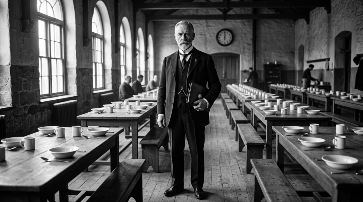 Médecin en costume dans un sanatorium ancien vintage
