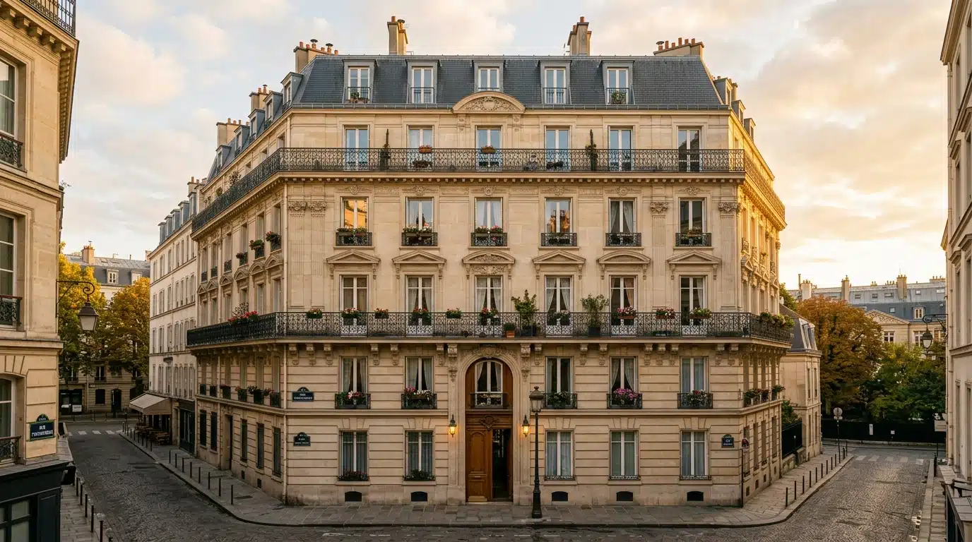 Immeuble haussmannien dans le 6e arrondissement de Paris