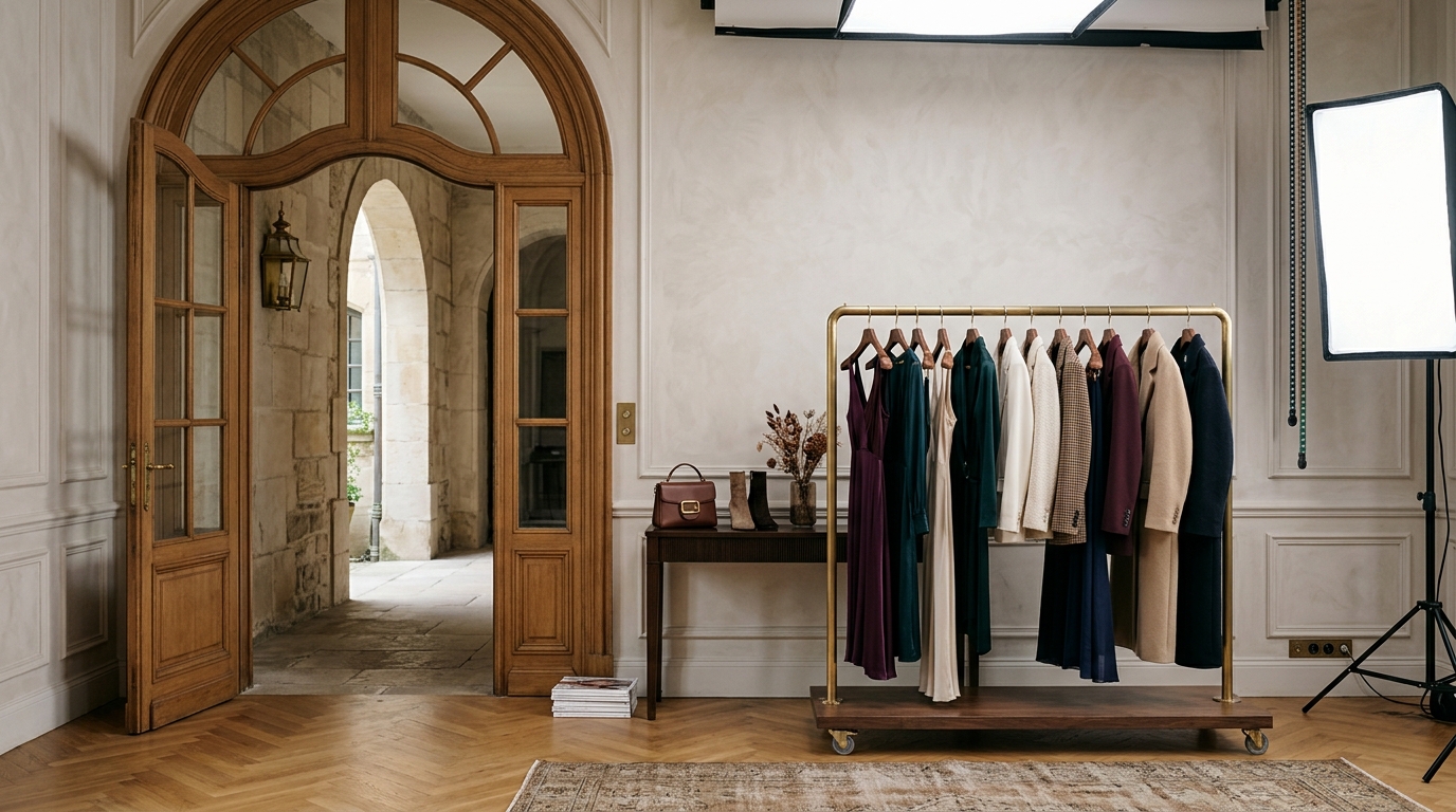 Ambiance d'un shooting mode pour un magazine glamour