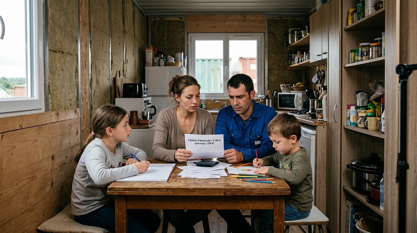 « Notre facture est passée de 250 à 2 100 euros » : cette famille vit à quatre dans un conteneur de 48 m²
