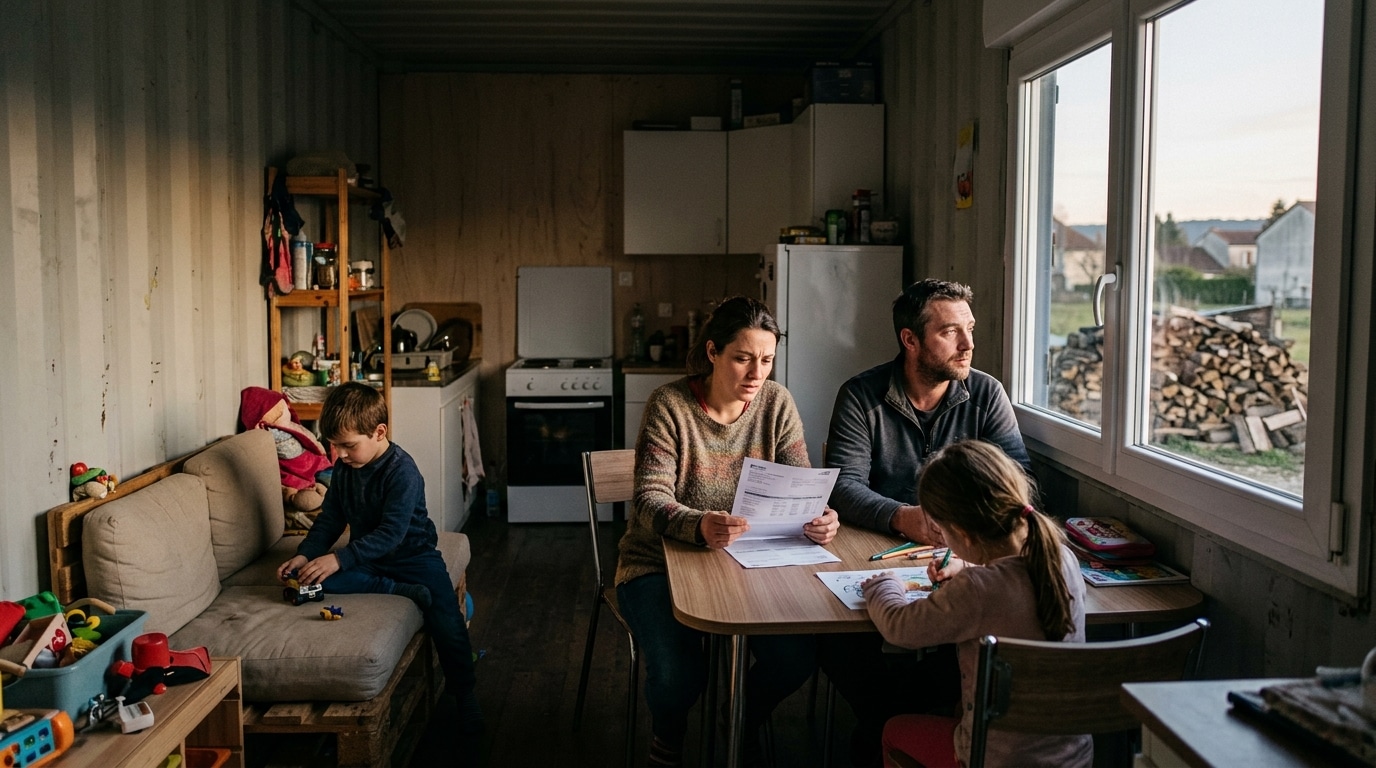 « Notre facture est passée de 250 à 2 100 euros » : cette famille vit à quatre dans un conteneur de 48 m²