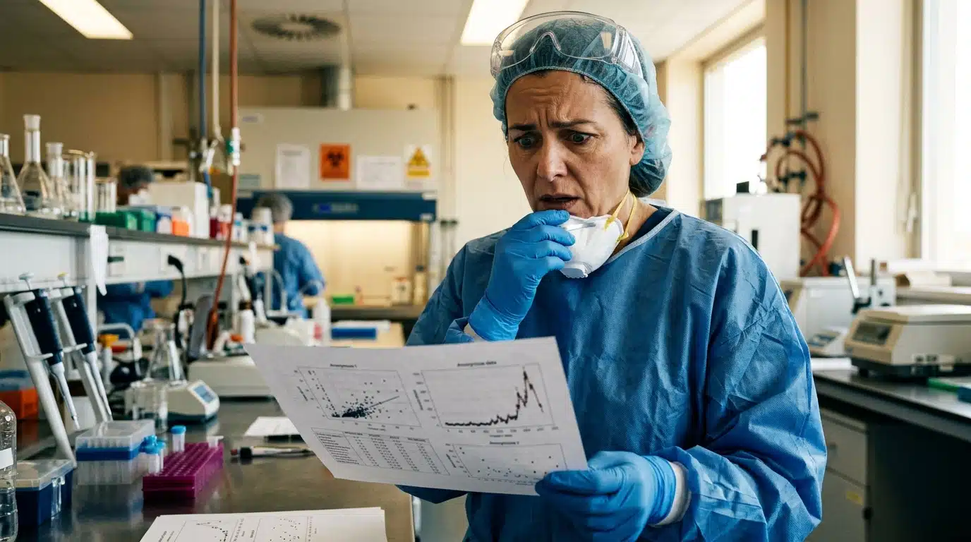 Chercheur inquiet face à des données épidémiologiques