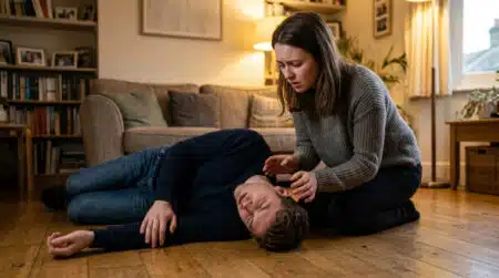 Personne portant secours lors d'une crise convulsive à domicile