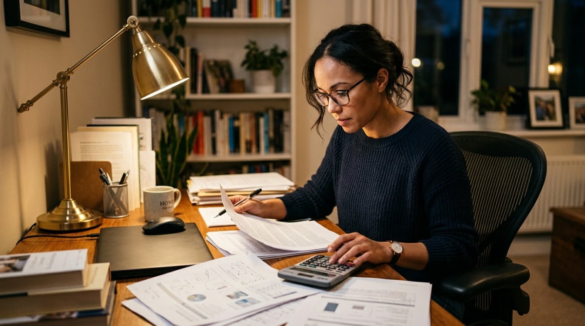 Personne vérifiant ses documents de licenciement et solde de tout compte
