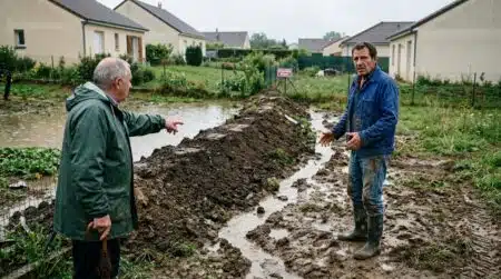 Pour bloquer la pluie du voisin, il monte une butte de terre : après l'orage, il devient le fautif