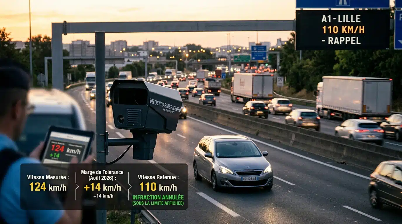Radars en août 2026 : la marge cachée qui efface jusqu'à 14 km/h de dépassement