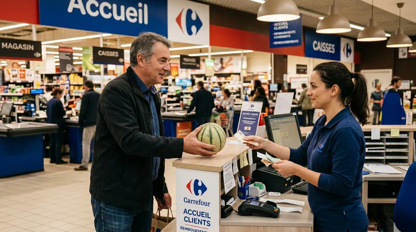 Client rapportant un melon rappelé au service client Carrefour