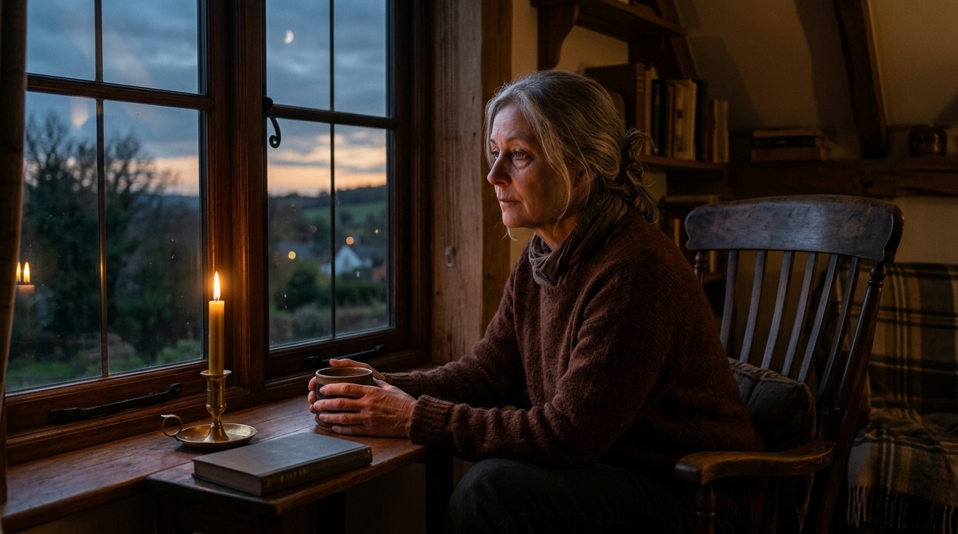 Femme épuisée cherchant un moment de calme au coucher du soleil