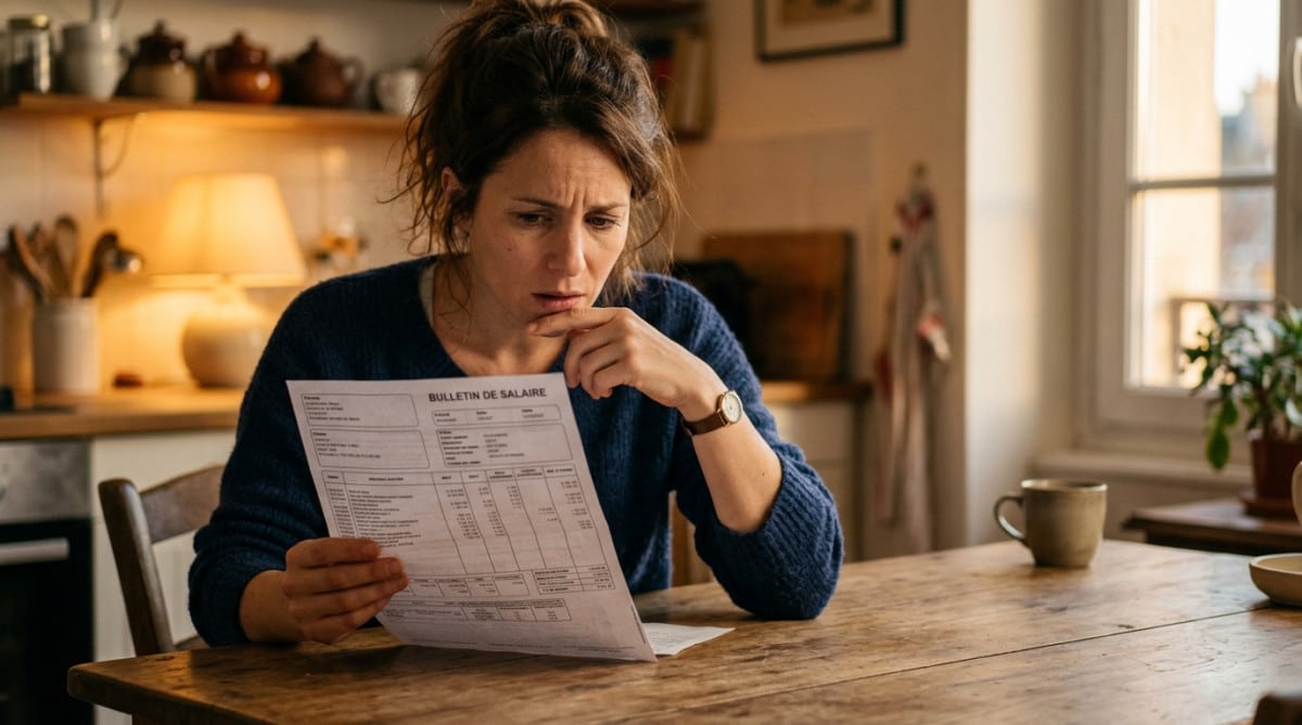 Salarié inquiet consultant sa fiche de paie