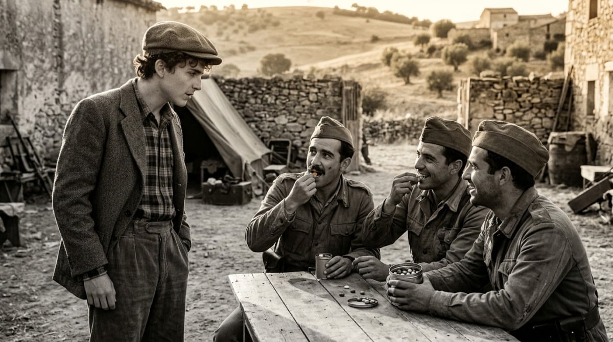Soldat espagnol observé pendant la guerre civile