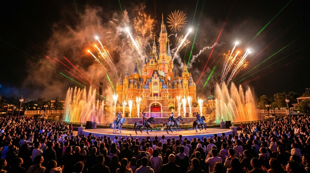 Spectacle nocturne spectaculaire au Puy du Fou aujourd'hui