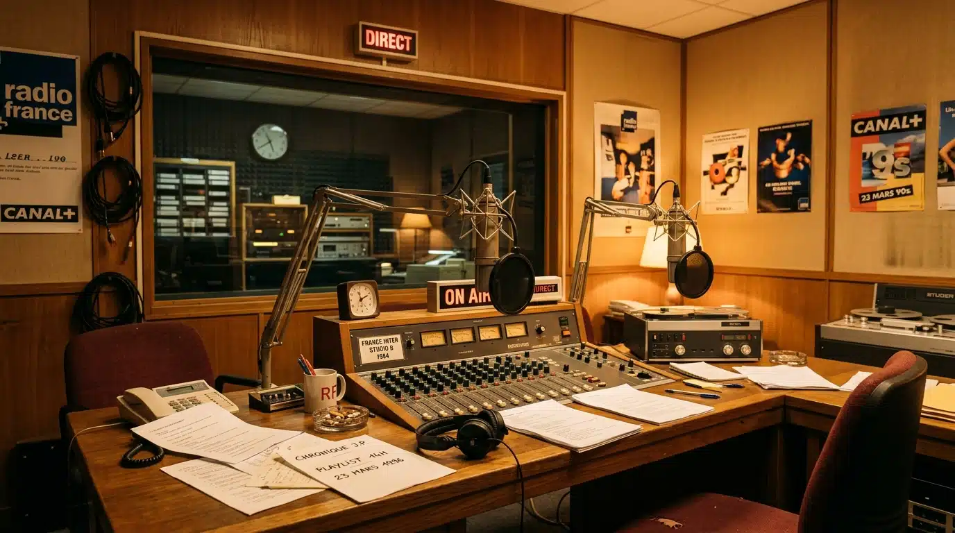 Studio radio dans l'ambiance des Grosses Têtes
