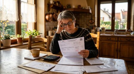 Propriétaire inquiet consultant son avis de taxe foncière 2026