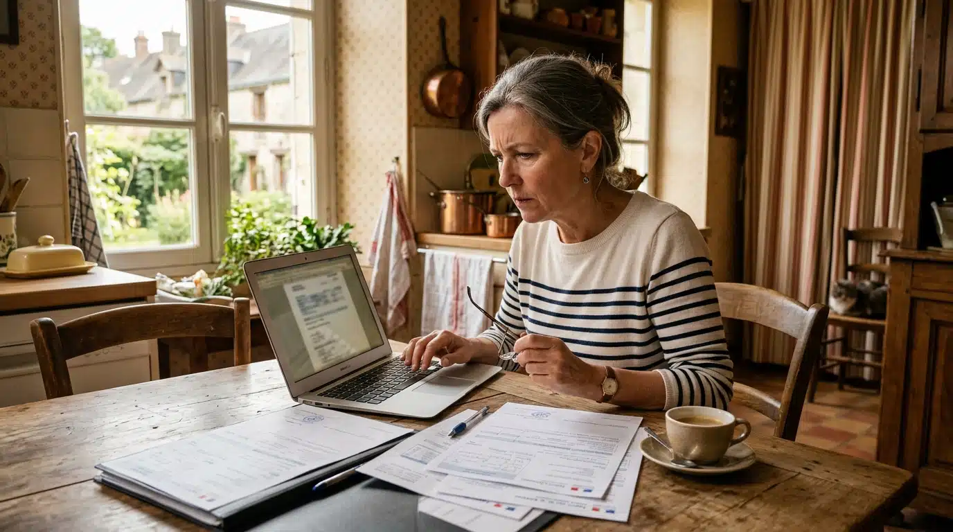 Propriétaire consultant son avis de taxe foncière en ligne