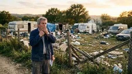 Propriétaire découvrant son terrain privé occupé illégalement
