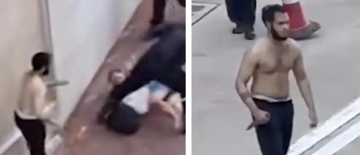 Torse nu, pieds nus, couteau en main : la scène glaçante qui a figé une rue de Hong Kong