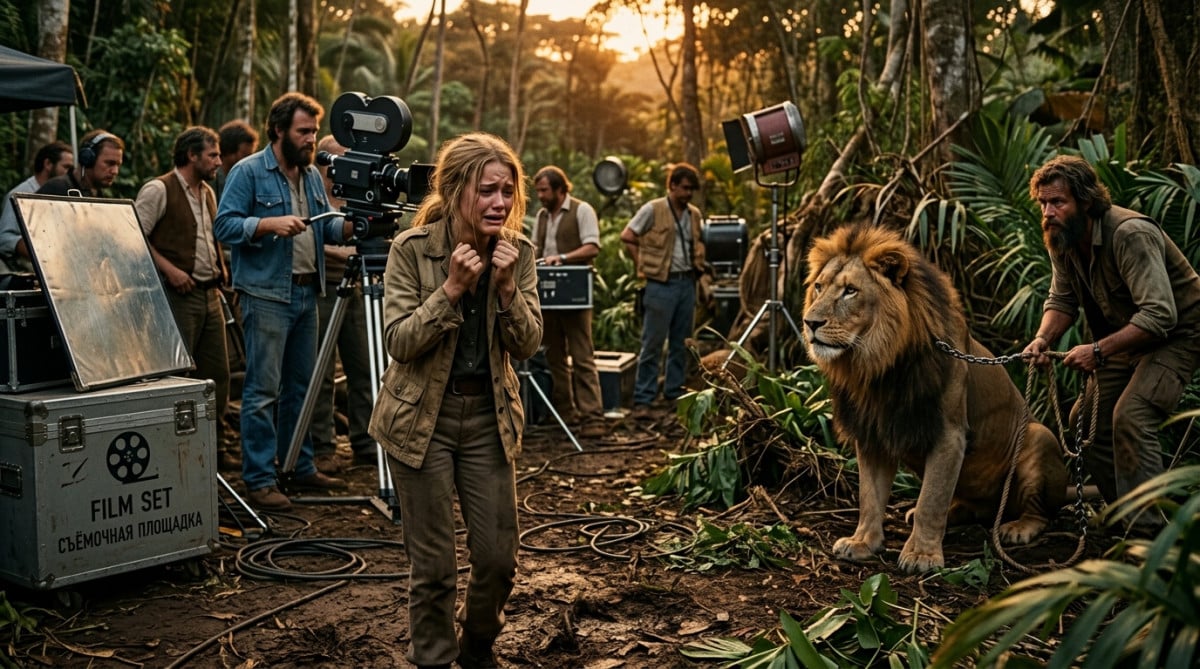 Tournage périlleux du film Roar avec un lion
