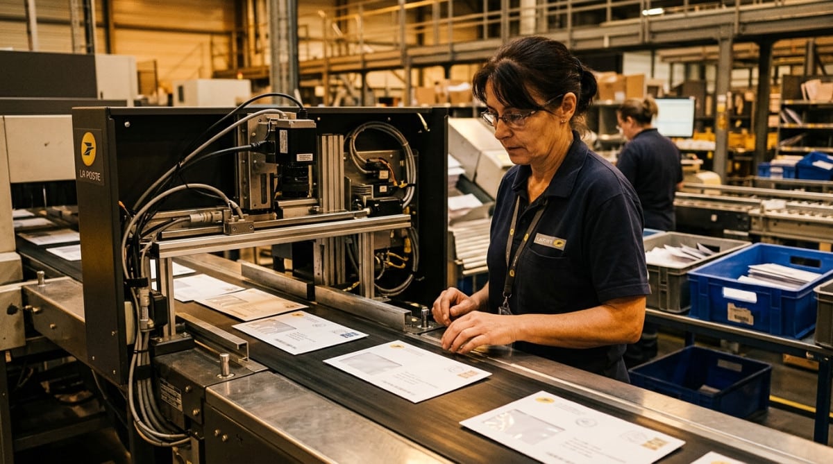 Tri postal automatique des enveloppes à fenêtre en France