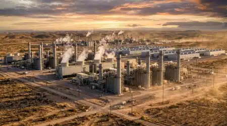 Centrale à gaz géante avec data centers dans le désert texan