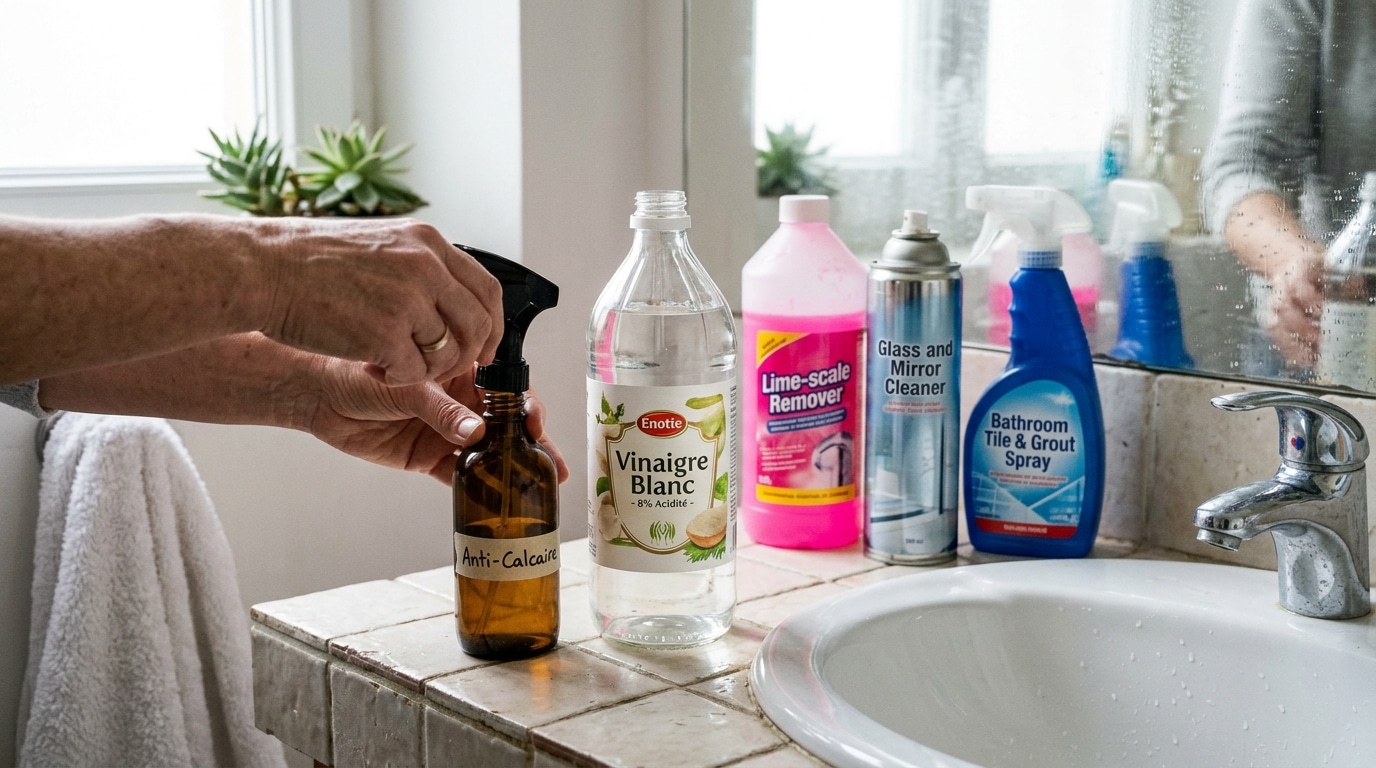 Vinaigre blanc : ce résidu de cuisine remplace aussi trois produits de la salle de bain
