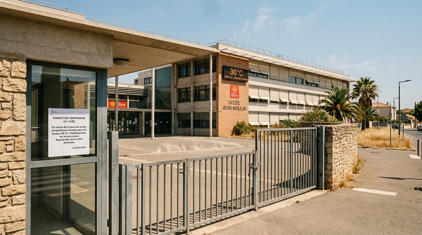 « 36 °C dans les classes » : la canicule contraint plusieurs lycées de l'Hérault à fermer leurs portes