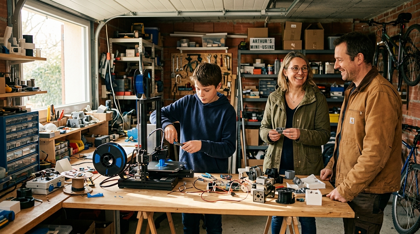 À 13 ans, il fait tourner une mini-usine dans son garage : ce que ses clients en pensent