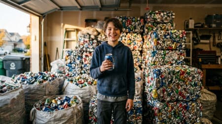 À 13 ans, il reçoit chaque semaine 20 000 canettes de 200 commerces : la somme amassée dépasse l'entendement