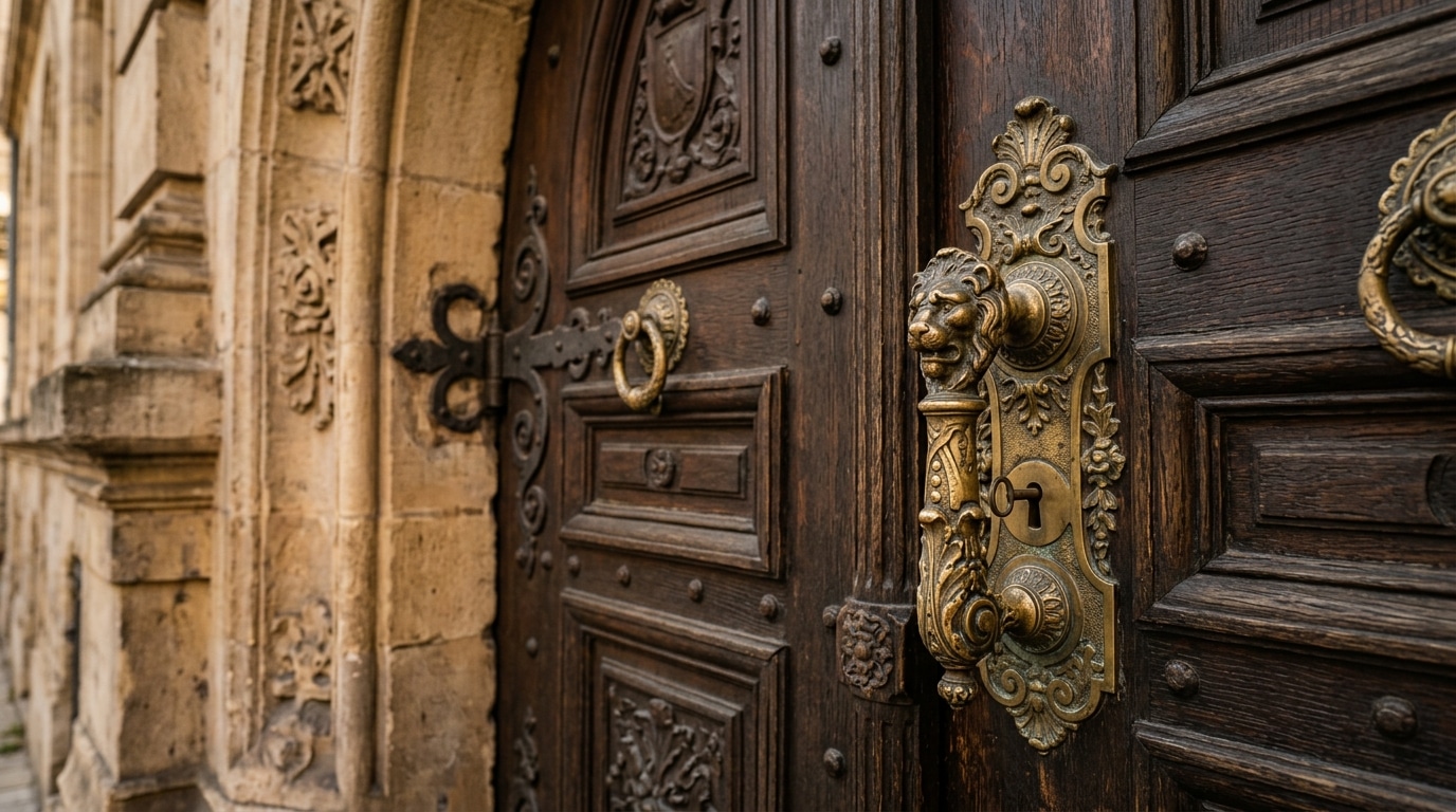 Porte du palais de justice de Saint-Étienne