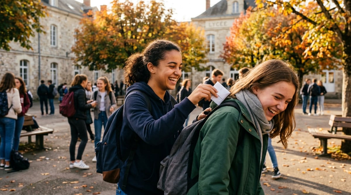 Adolescent glissant un poil à gratter dans un col