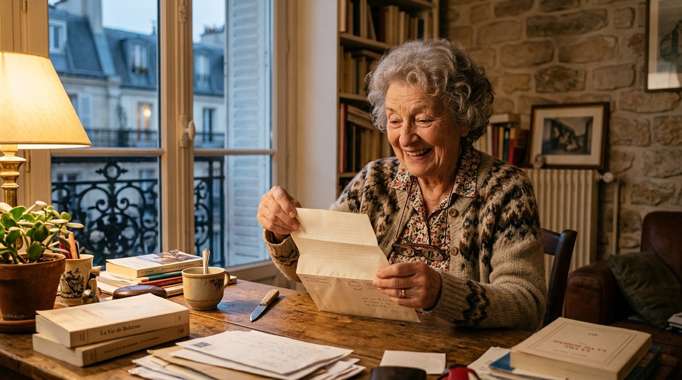 Retraitée soulagée après réception d'un courrier de régularisation