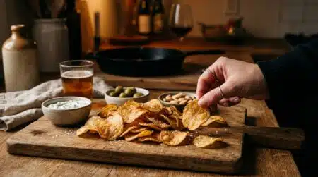 Chips de pommes de terre maison pour apéro pas cher