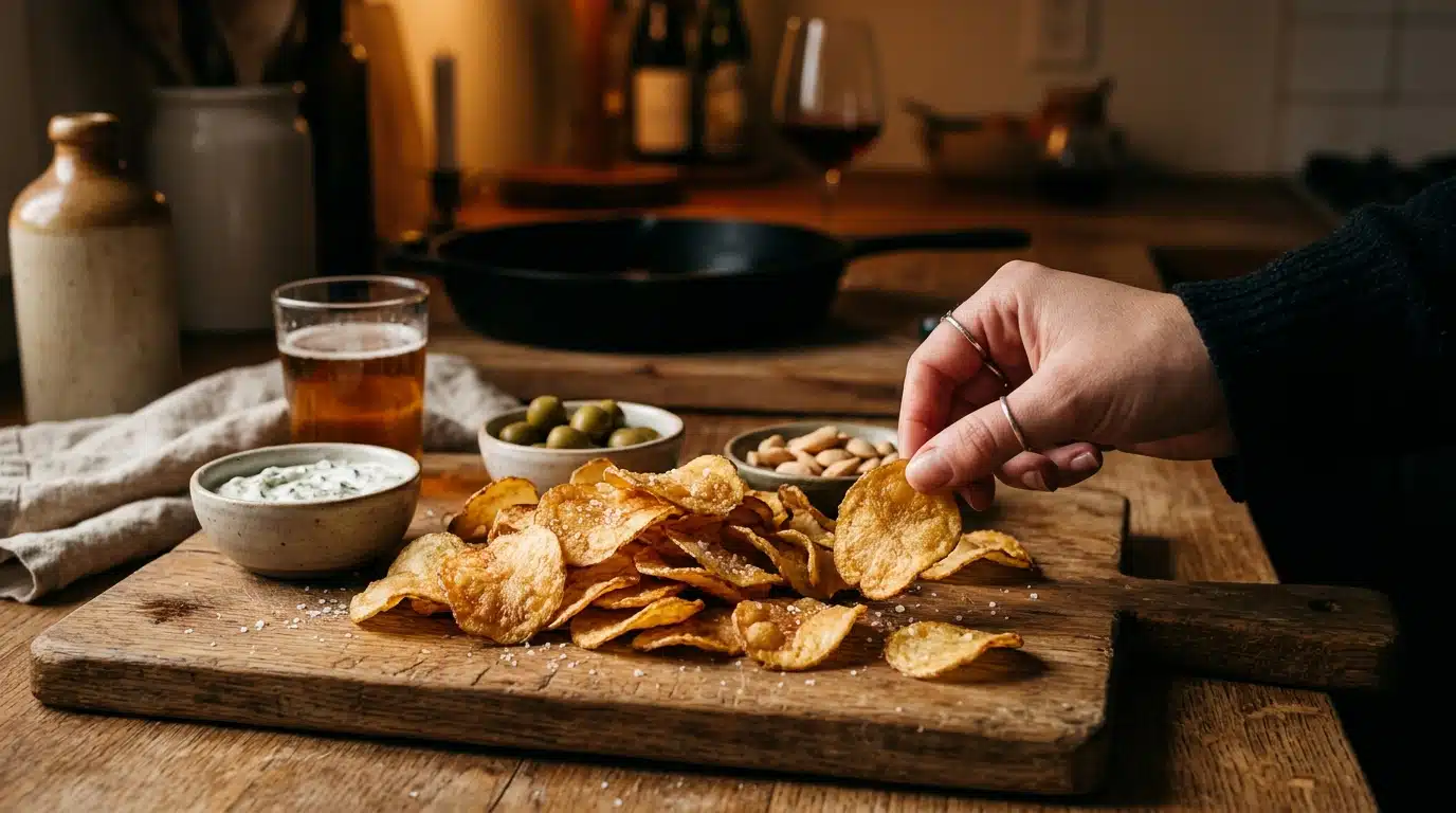 Chips de pommes de terre maison pour apéro pas cher