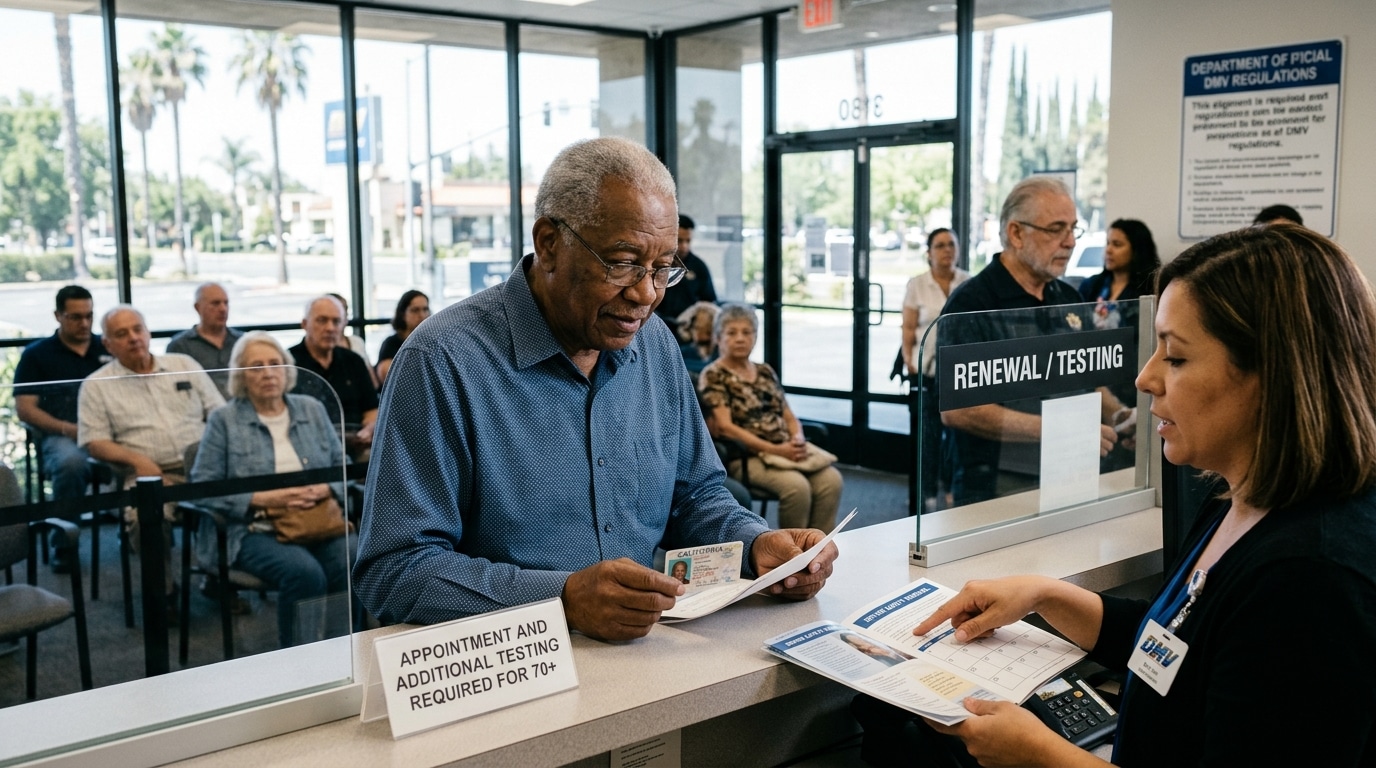 Après 70 ans, le permis de conduire change de règles en Californie : la validité raccourcit et la procédure classique disparaît