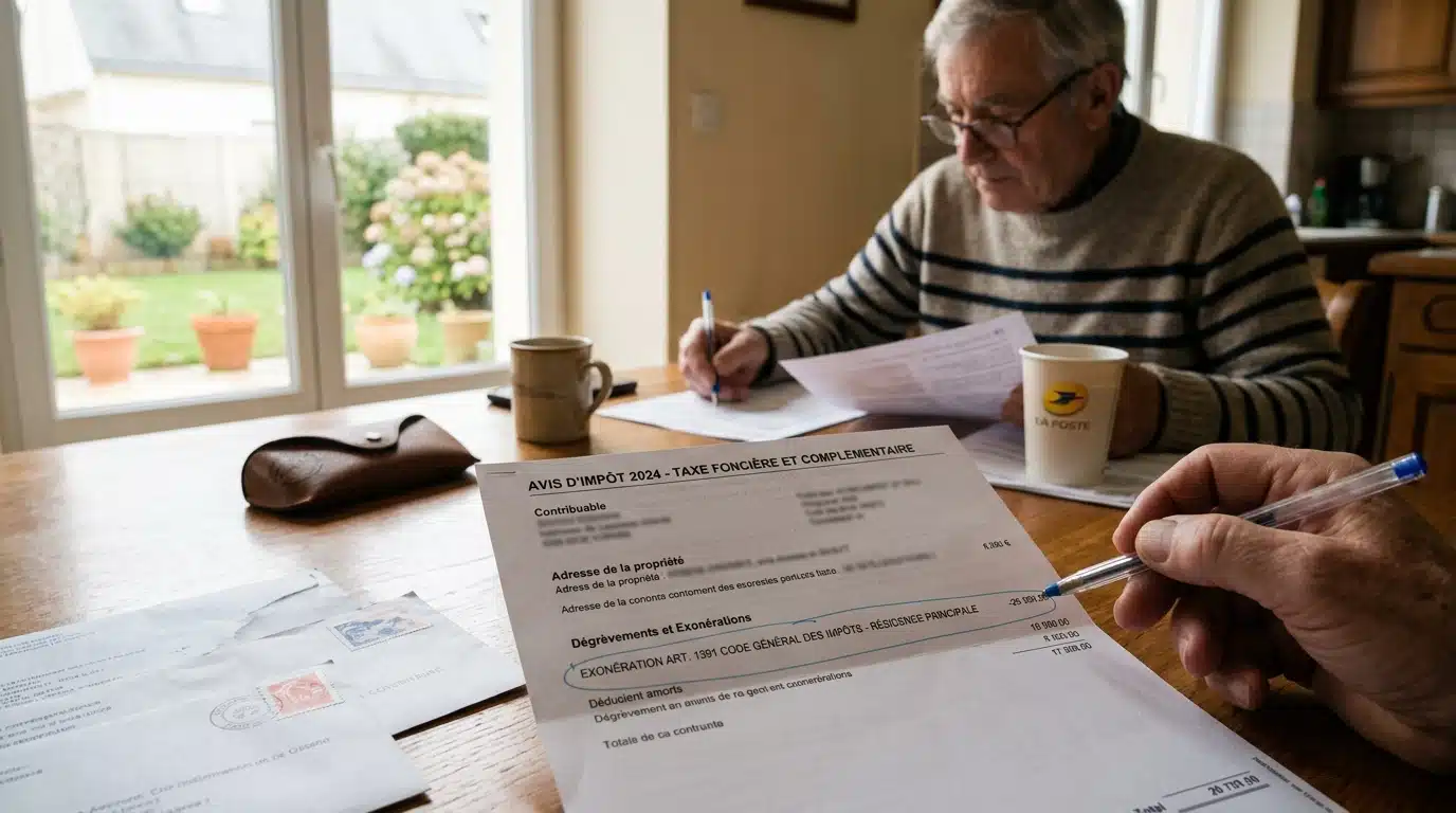 Après 75 ans, une exonération de taxe foncière existe pour votre résidence principale : une seule ligne de l'avis décide