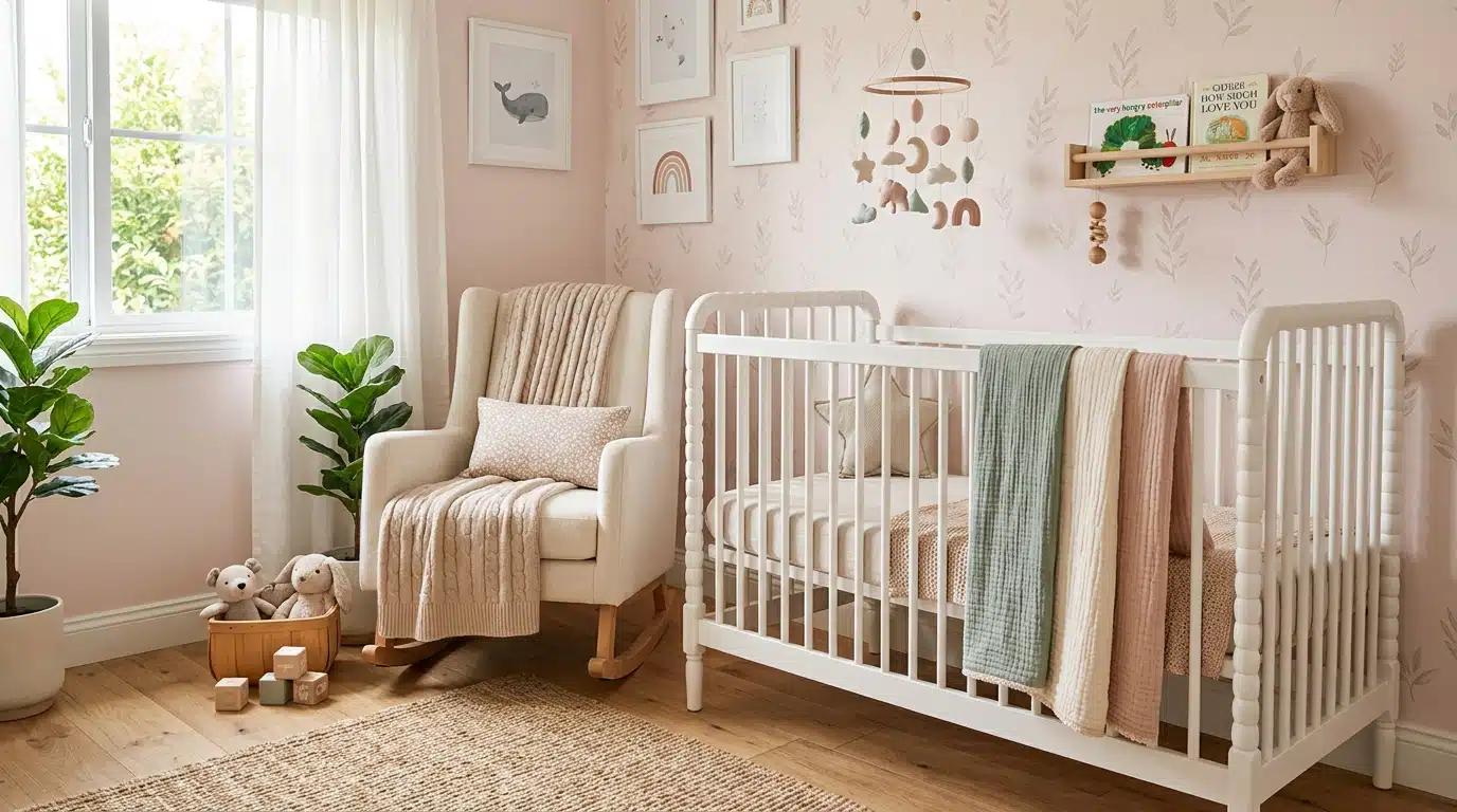 Chambre de bébé cosy et lumineuse