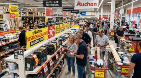 Auchan écoule ses stocks avant octobre avec jusqu'à -70% sur des centaines de produits bricolage